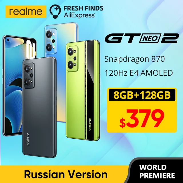 [World Premiere In Stock]realme GT Neo 2 5G New Smartphone Snapdragon 870 Octa Core 128GB/256GB 6.62 1