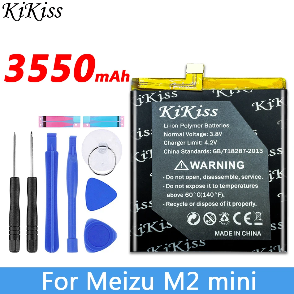 3550 мАч аккумулятор KiKiss BT43C для Meizu M2 mini/Meilan 2 M2mini, аккумулятор для мобильного телефона для Meizu M2 mini+ бесплатный инструмент