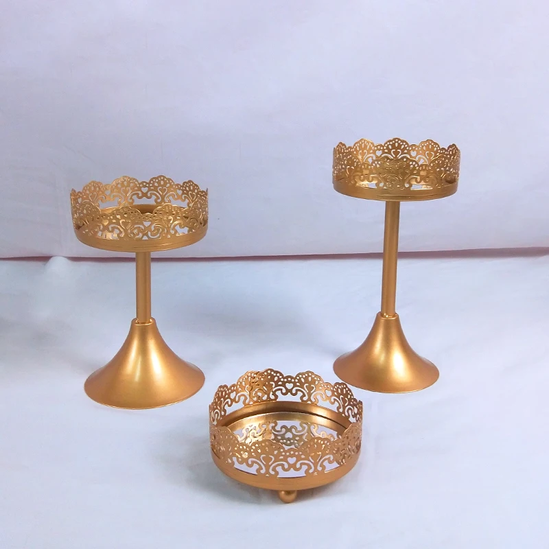3pcs in it Подставка для торта, тарелка для дома, свадьбы, дня рождения, подставка для торта, европейский зеркальный круглый металлический инструмент - Цвет: 3pcs in it