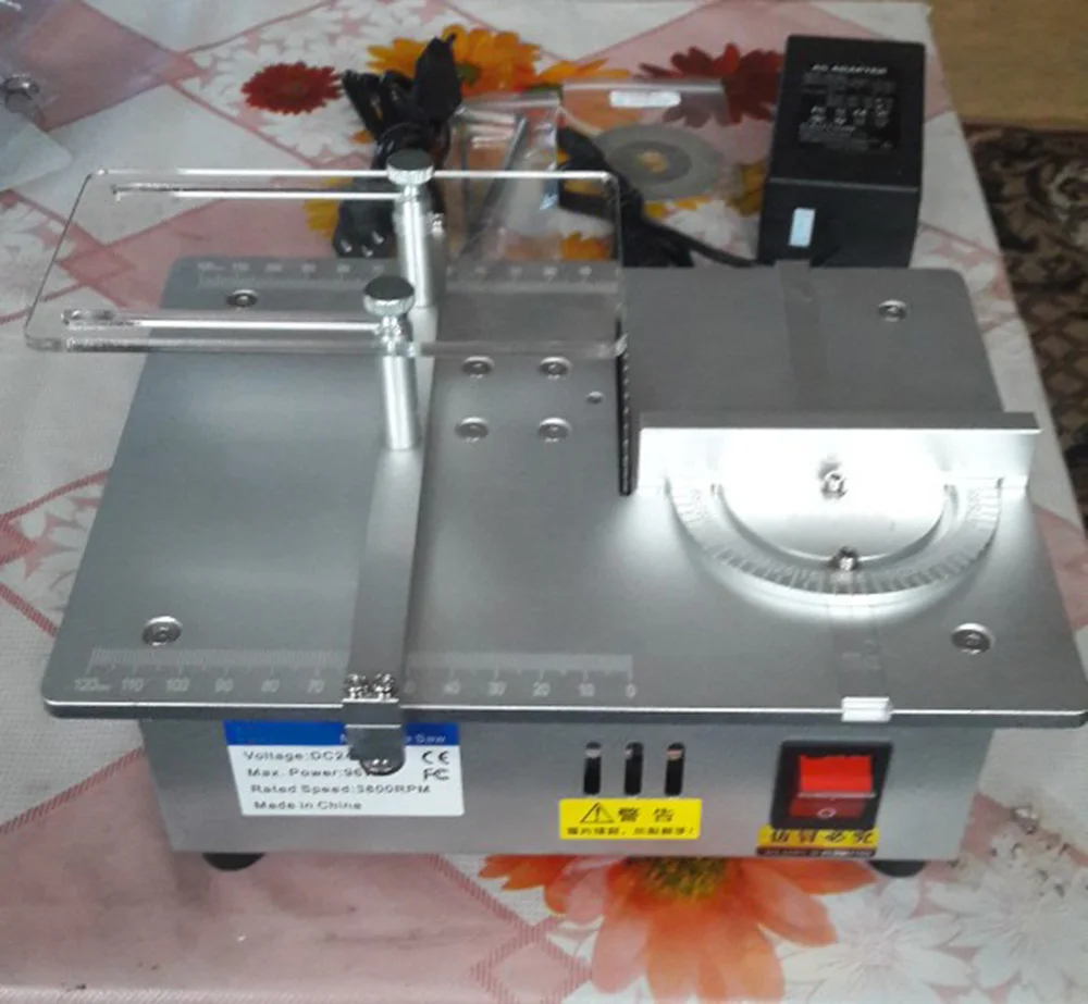 

Mini Table Saw Cutter Handmade Woodworking Grinding Polishing Bench Saw DIY Model Cutting Saw Machinery Tool Metal Frame