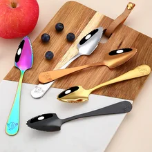 Ложка из нержавеющей стали для соскабливания фруктов, пилка для детского питания, ложка для соскабливания яблок, детская ложка для соскабливания фруктов, грязевая ложка