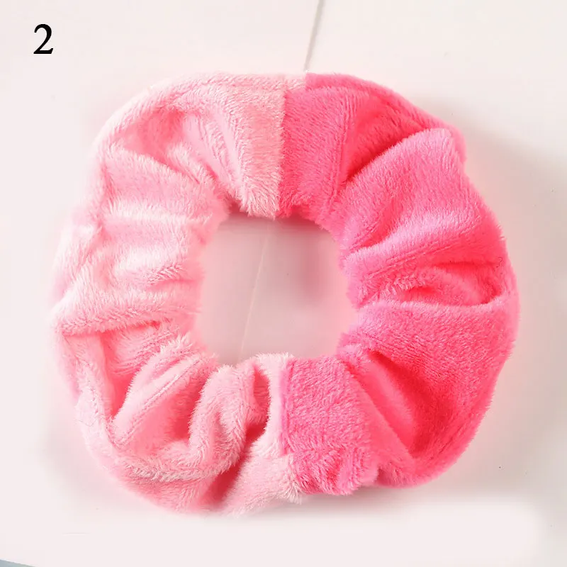 flower hair clips Soft Velvet Hair Scrunchies Elastic Hair Rope Ties Solid Color Ponytail Holder Women Headwear Red White Pink Hair Accessories silver hair clips Hair Accessories