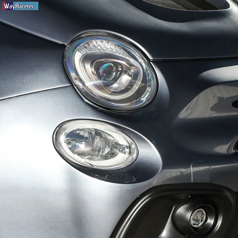 Aufkleber Fiat 500 Abarth 595 695 Corse Leuchttürme Headlight Cover Carbon  Look