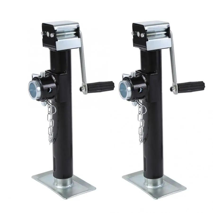 

2pcs 1000kg Trailer Jack Pipe Mount Side Wind Drop Leg Chain Lifting Tools