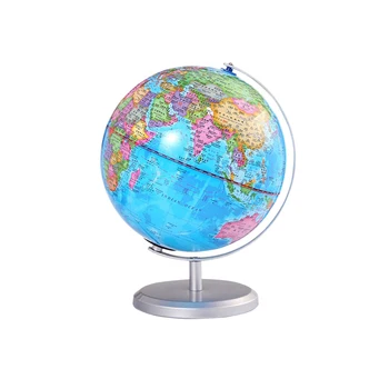 

1pc 20cm HD World Globe Detailed Desktop Educational with Stand World Map Accessory Globe for Classroom Library Office