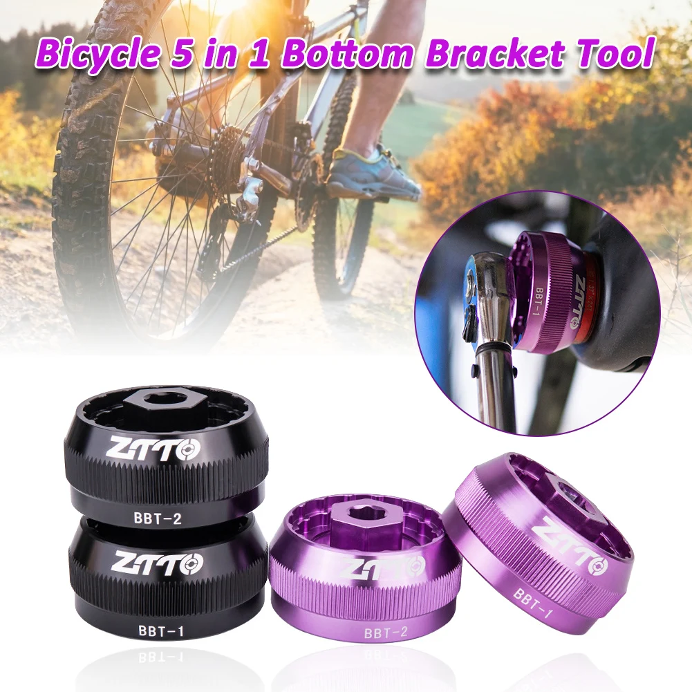 

ZTTO Bicycle 5 in 1 Bottom Bracket Tool Aluminum Install Cup Bike Parts for DUB BBR60 MT800 BB9000 BB93 MTB Mega BSA30 BB386