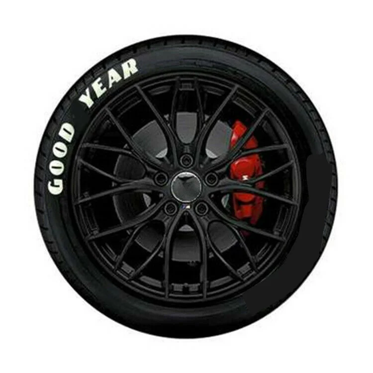 

4pcs Car Auto Tire Wheel White Lettering Reflective Stickers Decal Decor Supply