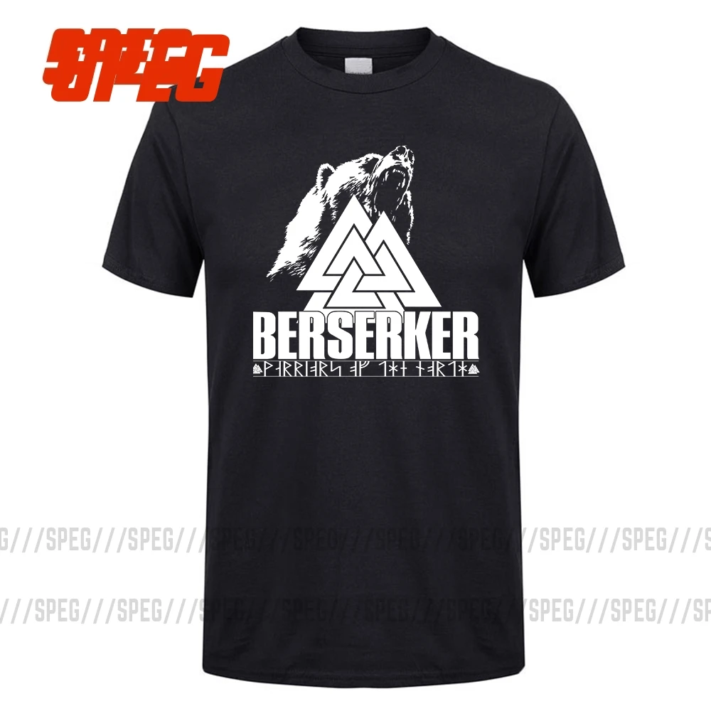 Сделанные на заказ футболки Мужская хлопковая футболка Berserker Warrior Of The North Viking