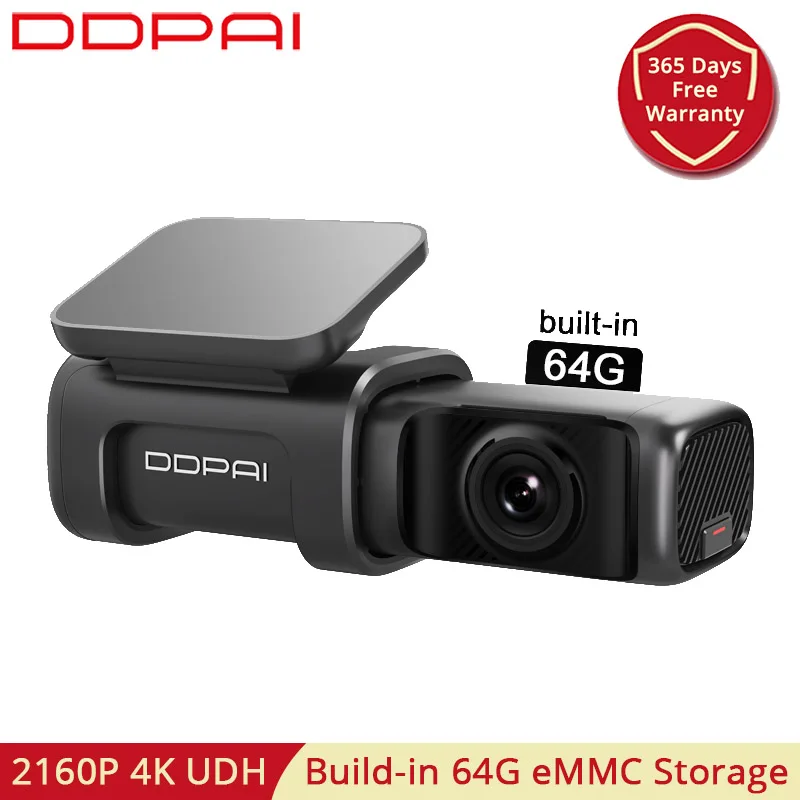 DDPAI Dash Cam Mini 5 2160P в формате 4K UHD 64G DVR Android автомобильный Камера с встроенным Wi-Fi и GPS 24