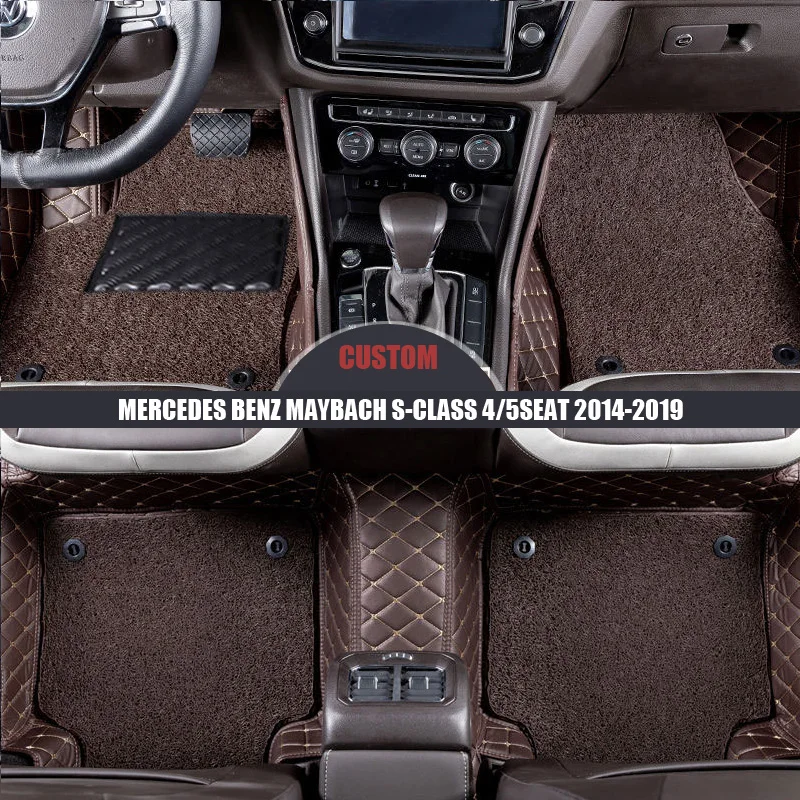 Автомобильные коврики на заказ для MERCEDES BENZ Maybach S-Class 4seat 5seat 2014 2015 2016 2017 2018 2019