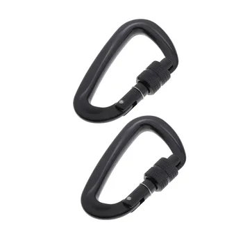 

2 Pack Carabiner Clip,12kN Aluminium Alloy Carabiners,Heavy Duty Clips for Hammocks Camping Hiking Keyring and Utility