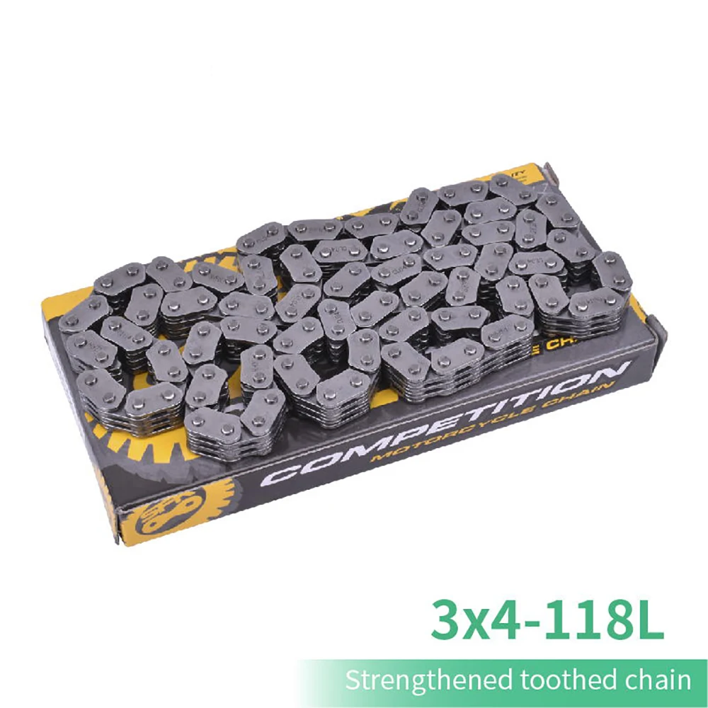 3 × 4 118L 118リンクオートバイタイミングチェーンカワサキ