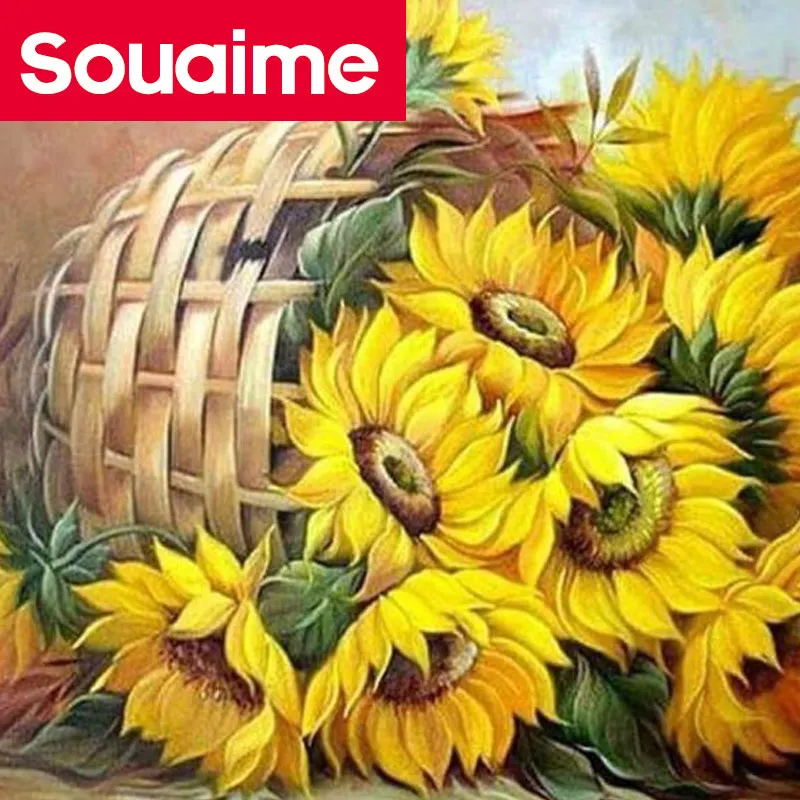 5D DIY Алмазная картина цветок полная квадратная Sunflowe вышивка крестиком 3d 5d