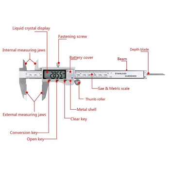 

6\\\\\\\" 150 mm Stainless Steel Electronic Digital Vernier Caliper Micrometer Guage LCD