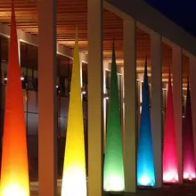 Цветной надувной светодиодный светильник/надувной конус для Вечерние Декорации, водонепроницаемый светящийся пульт дистанционного управления, меняющий цвет