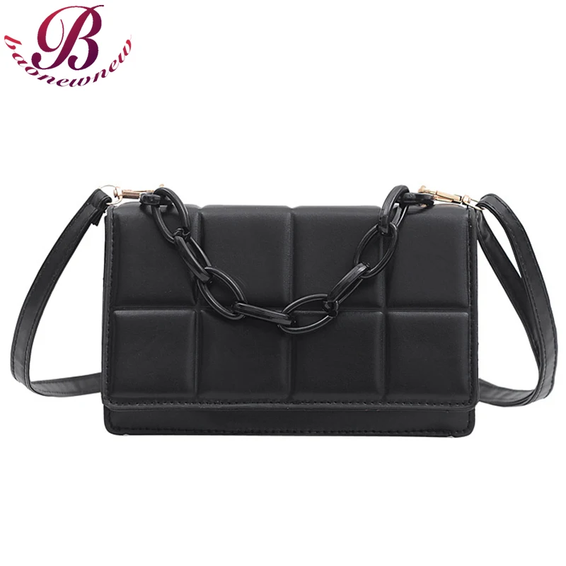Women Fashion Small Square Solid Color Shoulder Bags For Female Brand Chain Handbags Ladies Luxury Designer Trend Crossbody Bag
