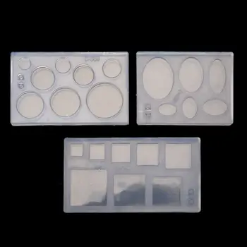 

UV Resin Geometric Molds Hollow Quicksand Mold with Square Round Ellipse Mold