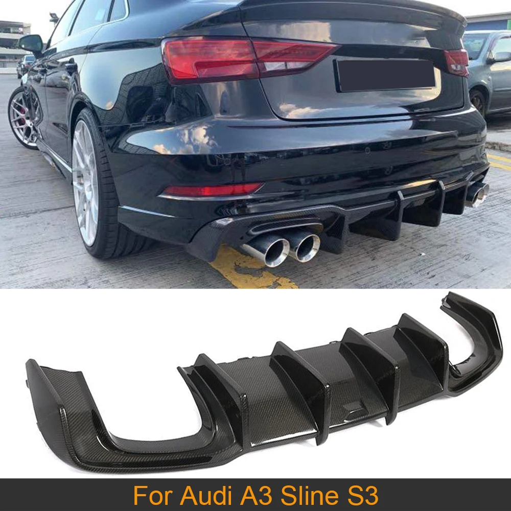 Автомобильный диффузор для заднего бампера спойлер Audi A3 Sline S3 2017 2018 2019 защита губ