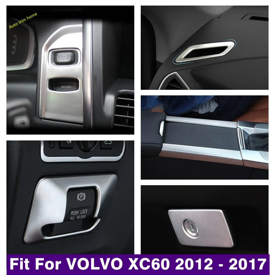 

Glove Storage Box / Keyhole / Water Cup Holder / Handbrake Cover Trim Fit For VOLVO XC60 2012 - 2017 Interior Accessories