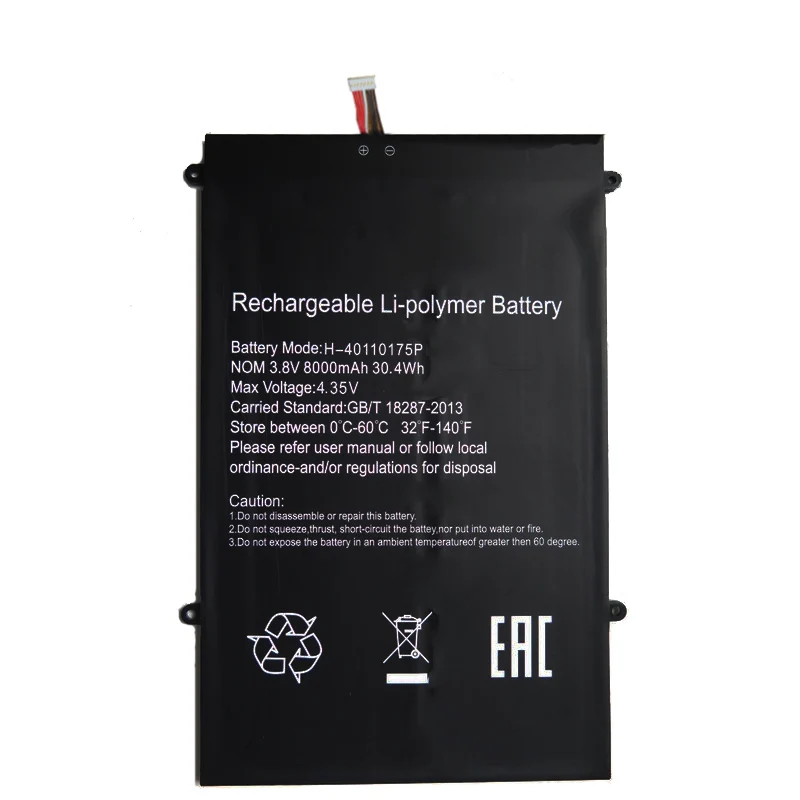 Nova Bateria do Portátil de 3.8v 8000mah H40110175p para Prestigio Smartbook 141c Psb141c Caderno Pinos Plugue do Fio