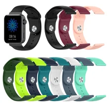 18 мм силиконовый ремешок для Xiaomi Mi часы силиконовый ремешок для фитнеса Молодежные умные спортивные наручные часы браслет