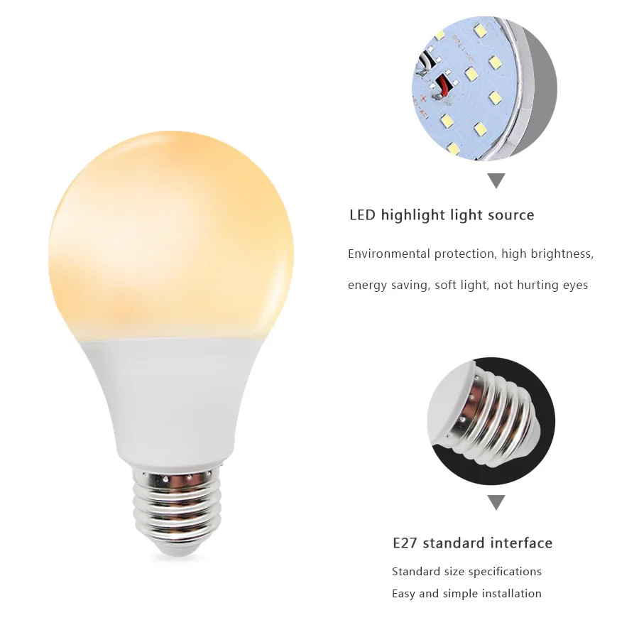 详4-110V 220V E27 RGB LED Bulb Lights 5W 10W 15W RGB Lampada Changeable Colorful RGBW LED Lamp With IR Remote Control+Memory Mode
