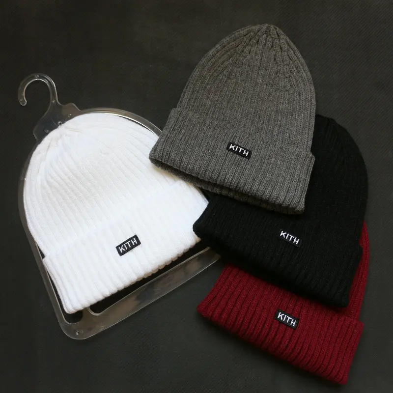 KITH Beanie, теплые зимние шапки для мужчин и женщин, аксессуары, женские Акриловые шапки, забавные вязаные Beenie шапки Skullcap, рыбак