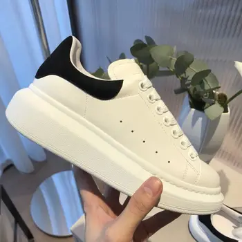 

Womens Casual Brand Shoes Woman Designer Genuine Leather Elastic Band Shoes Comfortable High Quality Flat Platform Shoes