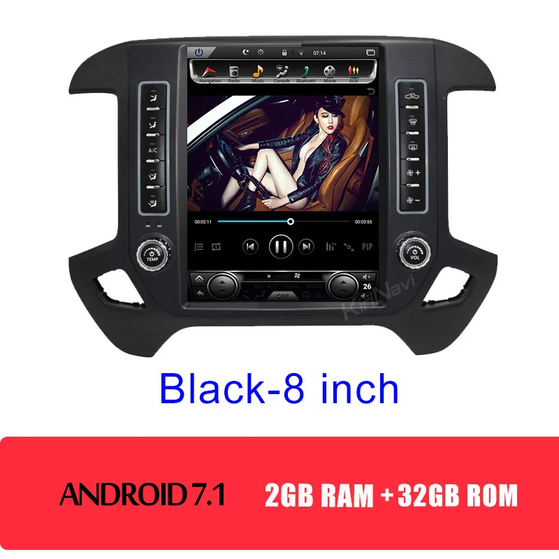 KiriNavi 12,1 ''1 Din Android 8,1 автомобильный Радио gps навигация для Chevrolet Silverado GMC автомобильный Dvd мультимедийный плеер WIFi - Цвет: android car radio