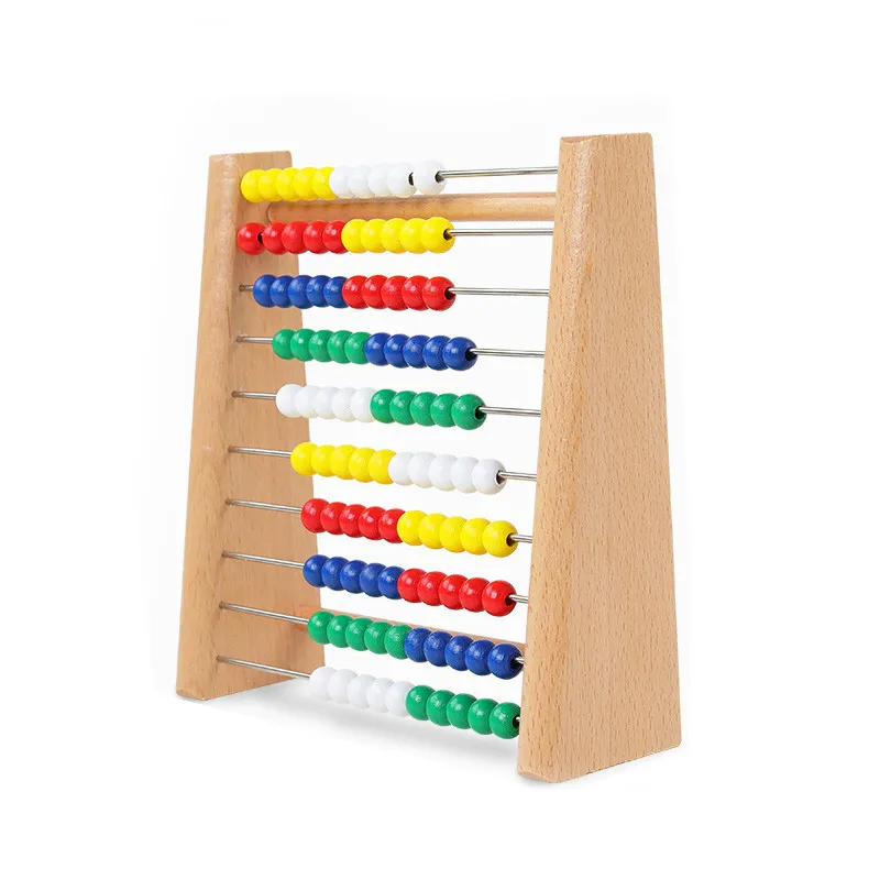 Wooden Abacus Counting Number Math Montessori For Kids Learn Development Toys 