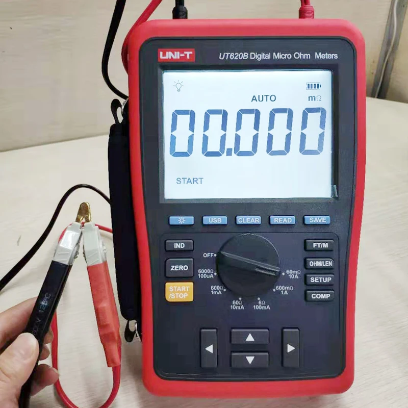 UNI-T UT620B DC тестер низкого сопротивления, четырехпроводное устройство для хранения данных usb-ремень с подсветкой