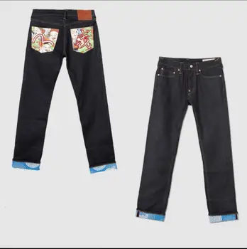 

2021 Authentic Evisu New Top Quality Fashion Casual Hip Hop Men's Jeans Embroidery Printing Men's Breathable Straight Pants