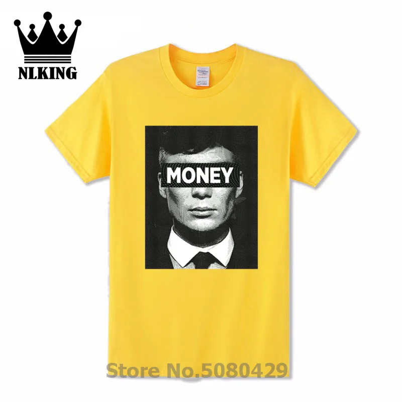 Футболка Camisetas Peaky Blinders Money Letter дизайнерская футболка Мужская креативная уличная