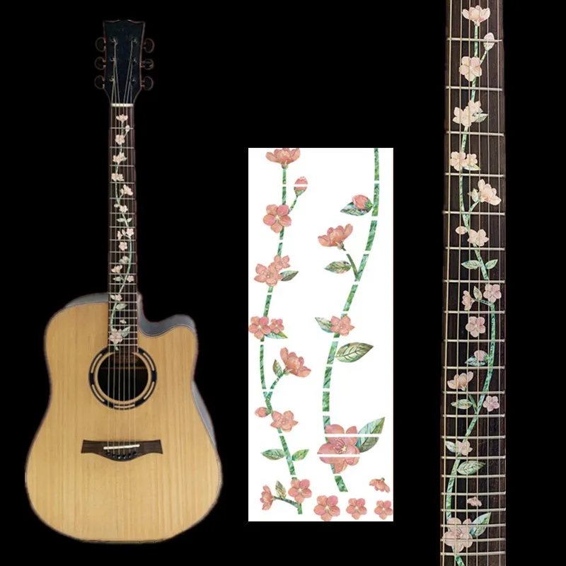 28 стилей Крестовая инкрустация наклейки гриф наклейка для электроакустической гитары Бас ультра тонкая наклейка укулеле гитары ra аксессуары - Цвет: D