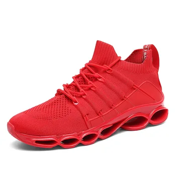 

Hot Sale Formotion Mesh Eva Spring Blade Shoes New Sports Couple Models Wear Non-slip Running Shoes Blade Free Ship Off Red