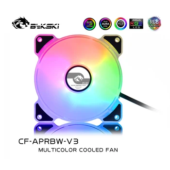 

BYkski 12CM Fan,Computer Use Rainbow Color ,2,3,4,5,6 PCS Set With Controller ,120x120x26mm , CF-APRBW-V3