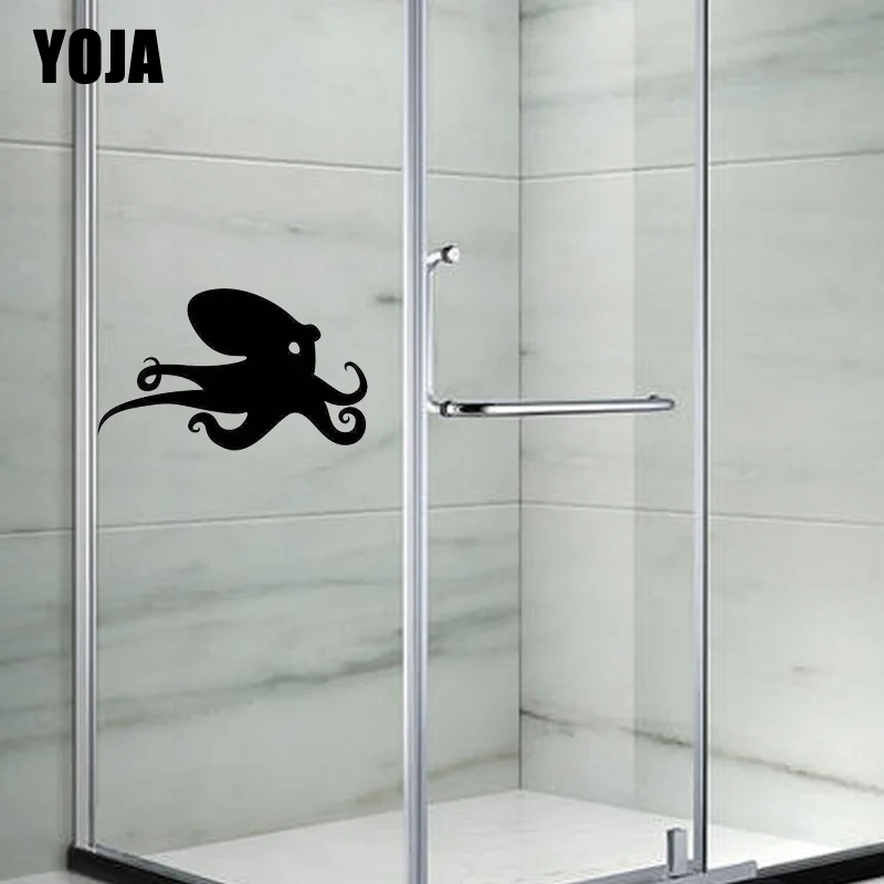 YOJA 15x24 8 см милый осьминог Ванная комната Стекло наклейка для спальни дома