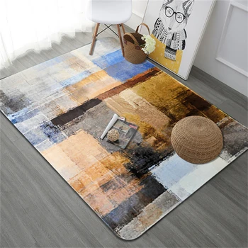 

Modern Abstract Art Carpets For Home Living Room Colorful Painting Bedroom Area Rugs Anti-Slip Coffee Table Floor Mat A038