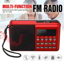 Портативный радио Ручной цифровой FM USB TF MP3 плеер радио приемник DC 5 В 0.5A динамик usb кабель для зарядки