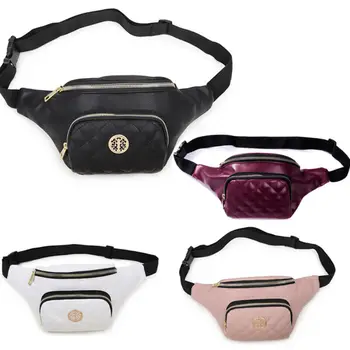 

Women's Travel Waist Fanny Pack Bum Bag Money Belt Wallet Key Card Pouch PU Leather Zipper Female Bags