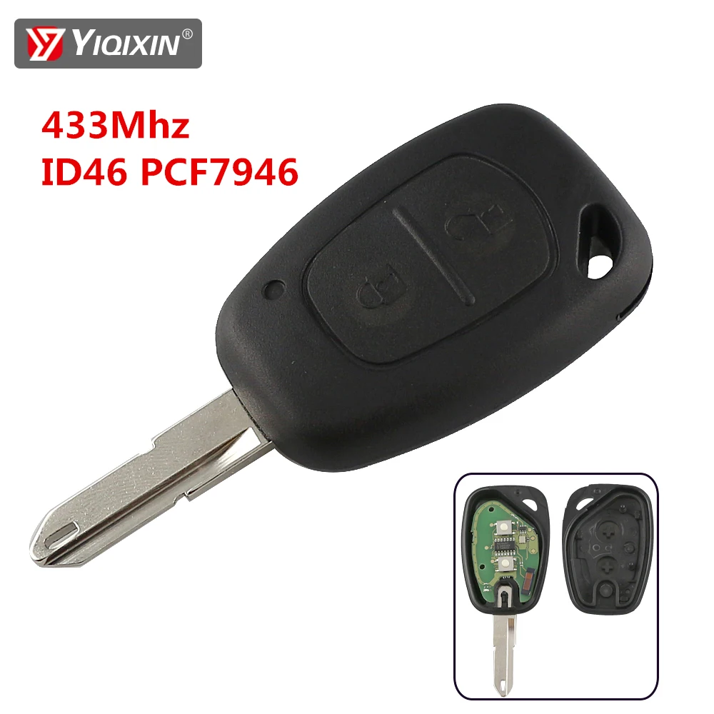 

YIQIXIN 2 Button Remote Key For Renault Master Traffic Kangoo Nissan Interstar Primastar For Vauxhall Opel Vivaro ID46 Chip