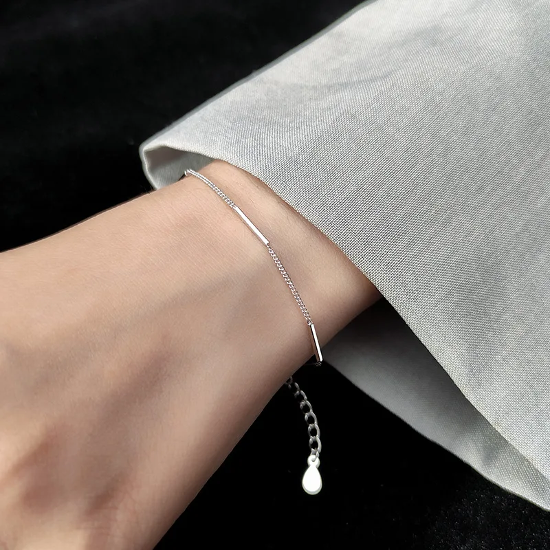 La Monada Straight Bracelets For Women Silver 925 Sterling Silver Fine Real Silver 925 Jewelry Bracelet Chain Women's Bracelet 5