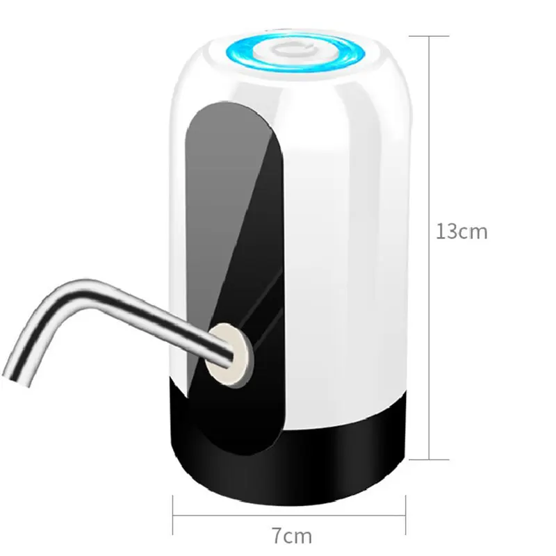 Бытовой Практичный Прочный беспроводной Перезаряжаемый электрический портативный питьевой бутылки водяной насос - Цвет: Белый