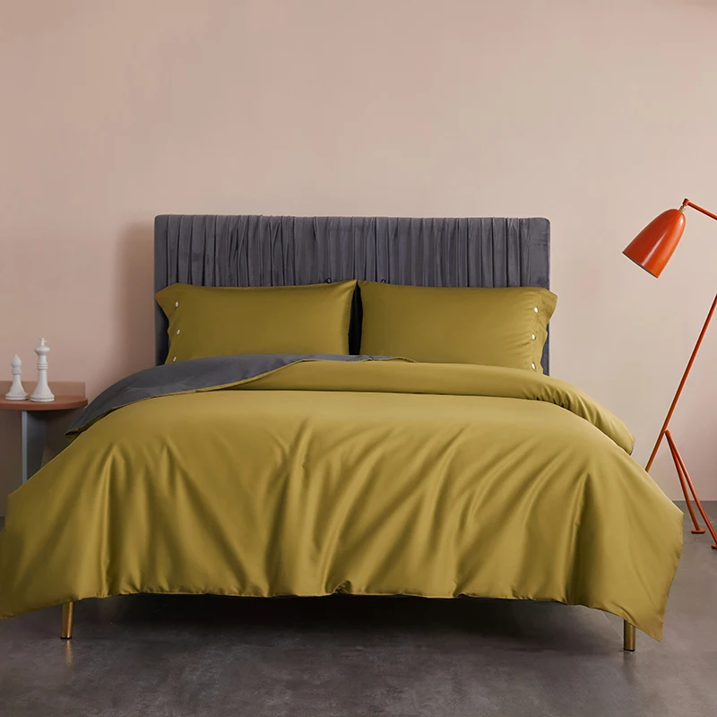 High End Premium Egyptian Cotton Duvet Cover set Ultra Soft Reverisible Bedding Sheet 2 Pillow shams Queen King size 3/4Pcs | Дом и сад