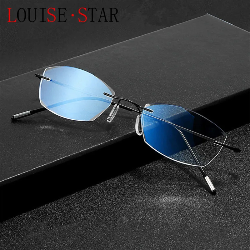 

New Fashion Frameless Unisex Reading Glasses Anti-radiation Anti-Fatigue Goggles Anti-Blue light Ultra-Light Reading Glasses