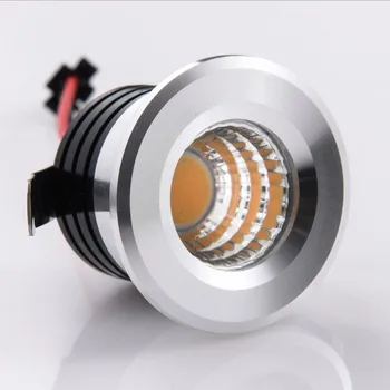 

MINI Recessed Spot light dimmable Downlight led Cabinet 5W + Led Driver Warm white and White Silver body AC85-265V free shippin