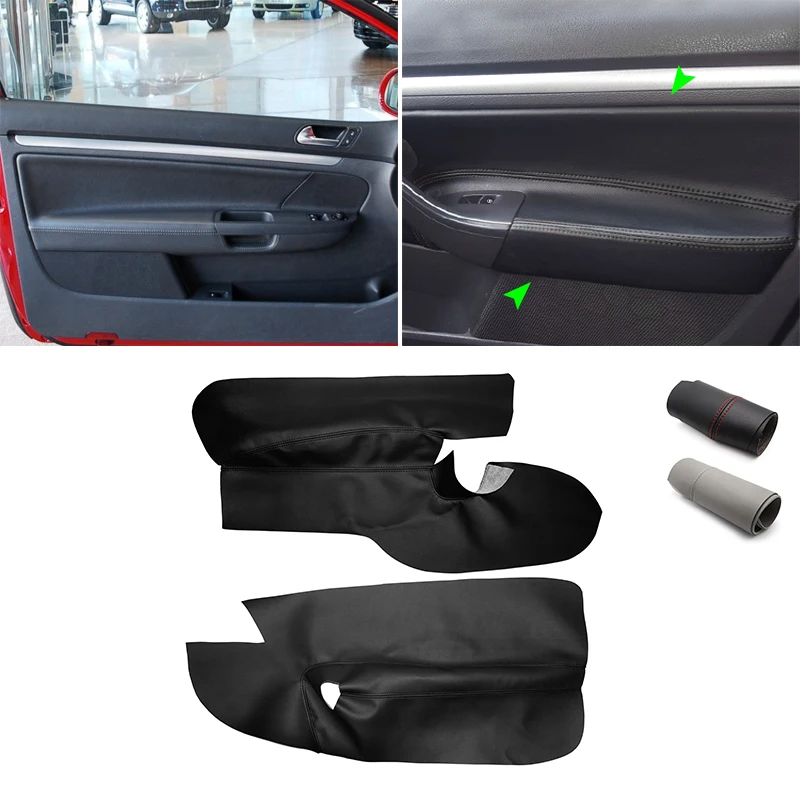 Для VW Golf 5 MK5 2005 2006 2007 - 2010 только 3 двери Автомобильная кожа из микрофибры передние 2