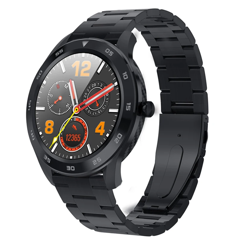 LOKMAT фитнес-трекер спортивные Смарт-часы мужские PPG+ ЭКГ монитор сердечного ритма Bluetooth 5ATM водонепроницаемые спортивные Смарт-часы для ios - Цвет: Black steel
