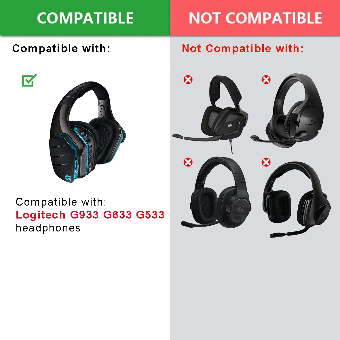 Logitech G533 G 533 Artemis headphones 