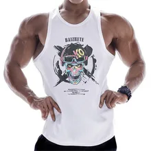 Майка для фитнеса, популярная, брендовая, хлопковая, дышащая, быстросохнущая, без рукавов, Спортивная футболка, мужская, для бега, спортивная майка, тренировочный костюм, Топ